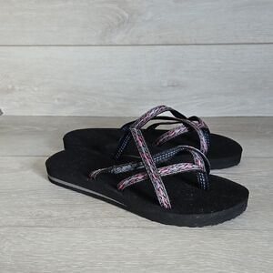 Teva Women's Black and Pink Sandals Slide Shoes Sz 9 Shoes